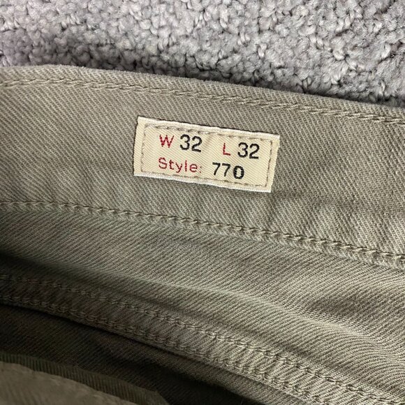 J. CREW 770 Stretch Jeans Straight Men's 32 x 32 Measures 32 x 30.5 Olive Green - Picture 8 of 14